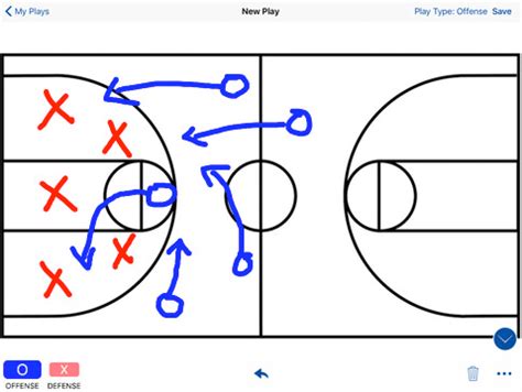 virtual basketball whiteboard.